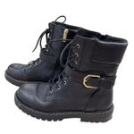 Vince Camuto Womens Black Leather Combat Boots 6.5M SKU 7185 Photo 2