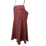 Source Unknown Sun Dress‎ Rust/White Floral Print Straps Size Large Zip No Tag Knee Length Photo 2
