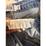 Refuge Women’s Medium Wash Flare Jeans Raw Hem – Size M Photo 2