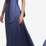 NEW Sachin & Babi KAYLA DEEP COBALT Tie Neck Maxi Crinkle Dress sz 12 Blue Photo 1