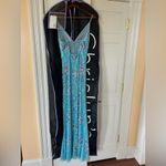 Elegant Blue Floral Women's prom dress Size 2 Photo 1
