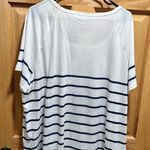 Bloomchic Striped Print Raglan Sleeve Button Up T-shirt Size 18/20 2X NWT Photo 4