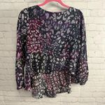 Hunter Bell  Blouse ladies Small colorful asymmetric silk hi/lo artsy Photo 6