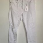 frame denim NWT Frame La Beau Blanc White Distressed Straight Jeans Photo 3