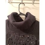 Esperanza Women's Black Short Sleeve Sweater Dress Turtle Neck Size Small Photo 3