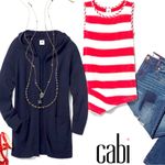 CAbi Style 5275 Newport Hoodie Cardigan Sweater in Navy Size M Photo 11