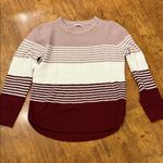 Pink Clover color block striped sweater size XL like new Photo 0