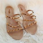 Charlotte Russe Gold Studded Sandals  Photo 0