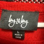 by & by Red Long Sleeve Dress with Plaid Collar size L Size L Photo 5