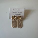 Gold and Red Floral Earrings Photo 2