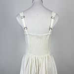 Farm Rio NWOT  Stretch Linen Blend Cami Maxi Dress Size XS Classic Off White Photo 12