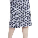 Boden Pencil Skirt Geometric Print Blue & White Blue Size 4 Photo 0