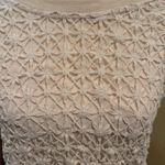 Blu Pepper Vintage Top Womens Small Crochet Overlay‎ Cream Button Back Photo 3