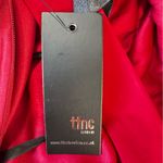 TFNC London Burgundy Sonia Maxi Dress Pleated Bust Plunging V Neckline Open Back Red Photo 6