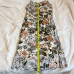 New Summer Floral Print Satin Barbie Sleeveless Midi Dress Size Medium Multi Photo 12