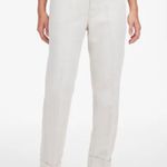 Madewell The Dean Easy Straight Leg Cuffed Cotton Linen Blend Pants Bone 31 New Photo 1