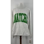 Pacific & Co MATCHA Sweatshirt Oatmeal Gray Green Graphic Pullover Unisex M Size M Photo 1