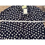 Anthropologie  11.1 Tyhlo Navy Heart Print Button Down Shirt Dress Tunic M Photo 5