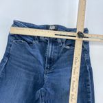 Paige Jeans Women 27 Solid Blue Denim Claudine Cropped Flare Cotton Photo 7
