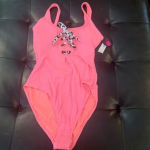 No Boundaries  Pink‎ Lace-up One Piece L NWT Photo 2