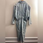 Mass Vintage 80's Denim Dress Acid Wash Stud Snap long sleeve L Blue Size L Photo 1