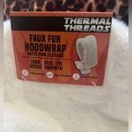 White Faux Fur Hoodwrap Photo 1