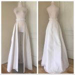 Alexia Maria Silk Faille Convertible Skirt Size 2 NWT White Photo 5