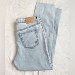 Seven7  Jeans Straight Leg Light Wash Raw Hem Jeans Size 4 Casual Mid Rise Photo 5