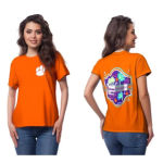 Hanes NWT Clemson University Orange Neon Palmetto Trees Short Sleeve Unisex T-Shirt Photo 1