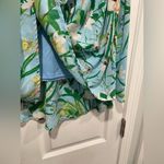 Bobeau  Size M Light Blue Floral Elastic Waist Flowy Lined Maxi Skirt Photo 3