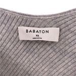 Babaton Aritzia Kitano Grey Ribbed Wool Blend Cross Back Sweater Size XS Photo 4