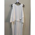 Lauren Ralph Lauren Ivory Jumpsuit Size 12 Draped‎ Sleeveless Photo 2