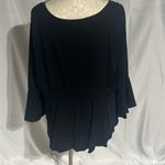 Torrid  black stretch challis bell sleeves midi top size 4,(4X) Photo 3