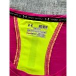 Under Armour Pink Neon Yellow Reflective Run Heatgear Short Sleeve Tee M Photo 2