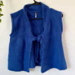Free People Fuzzy Front Tie Angora Crop Vest Sz M Photo 0
