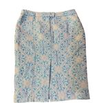 Moda Vintage International Skirt Womens 8 Used Blue Silver Photo 5