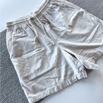 Vintage Erika & Co. Cotton Elastic Waist Drawstring Shorts Size Small Tan Photo 2