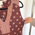 Knox Rose Boho Tiered Prairie Sleeveless Maxi Dress Brown Countryside Earth Girl Medium Photo 5