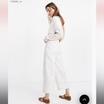 Madewell Women's Emmett Wide-Leg Classic Corduroy Ankle Pants Size 27 Ivory Photo 1