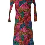 Farm Rio Rainbow Mix Jersey Organic Cotton Midi Dress Photo 2