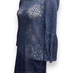 American Eagle  Outfitters Bell Sleeve Crochet Dress Blue XS Photo 2