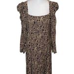 ZARA  Leopard Print Long Sleeve Dress Brown Size XL Photo 0