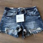 NWT Vervet Dark Wash Obsession Distressed High Rise Denim Short Size XS Photo 2