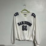 ZARA  White Varsity San Diego Sweatshirt Sz S Photo 1