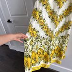 ALEMAIS Gisela Floral Linen Sleeveless Midi Dress size US 4 New Yellow Photo 3