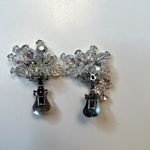 Vintage Laguna clip on earrings faceted clear aurora borealis cascading crystals Photo 8