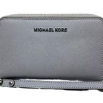 Michael Kors Gray Medium Zip Around Wallet Photo 0
