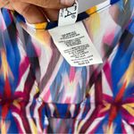 Becca Multicolor Geometric Abstract Print Chiffon Cutout Swim Coverup Size XS Photo 3