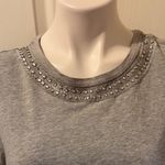 Brooks Brothers  Light Gray Short Sleeve Tee with Tie Back, size L Photo 2