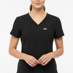 FIGS  Black One Pocket Scrub Top Size XS Photo 0